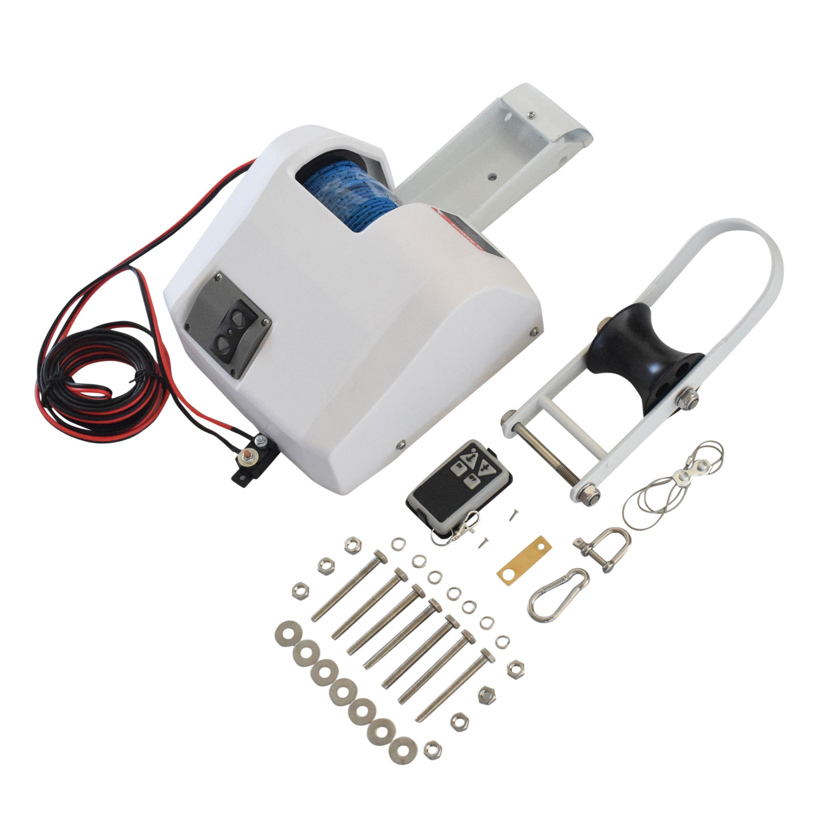 12V 35LBS/15.8KG ELECTRIC ANCHOR WINCH Fit For Boats W/ 30M*5mm Anchor Rope Machter Autoparts