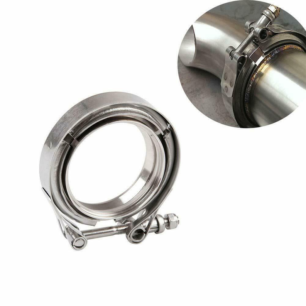 V-Band Flange Clamp Kits, 2/2.25/2.5/3/3.5/4.0inch Stainless Steel Exhaust V Band Male Female Quick Release Flat Assembly Turbo Downpipes System