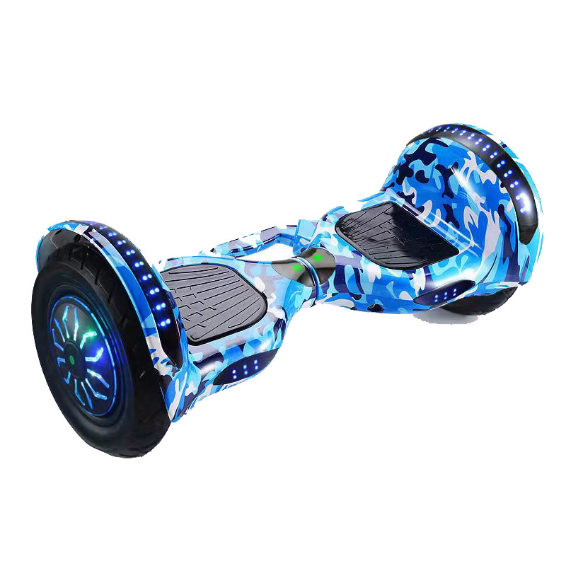 10" Hoverboard Scooter W/ Golden Safe Lever Self Balancing Bluetooth Skateboard Blue-camouflage image
