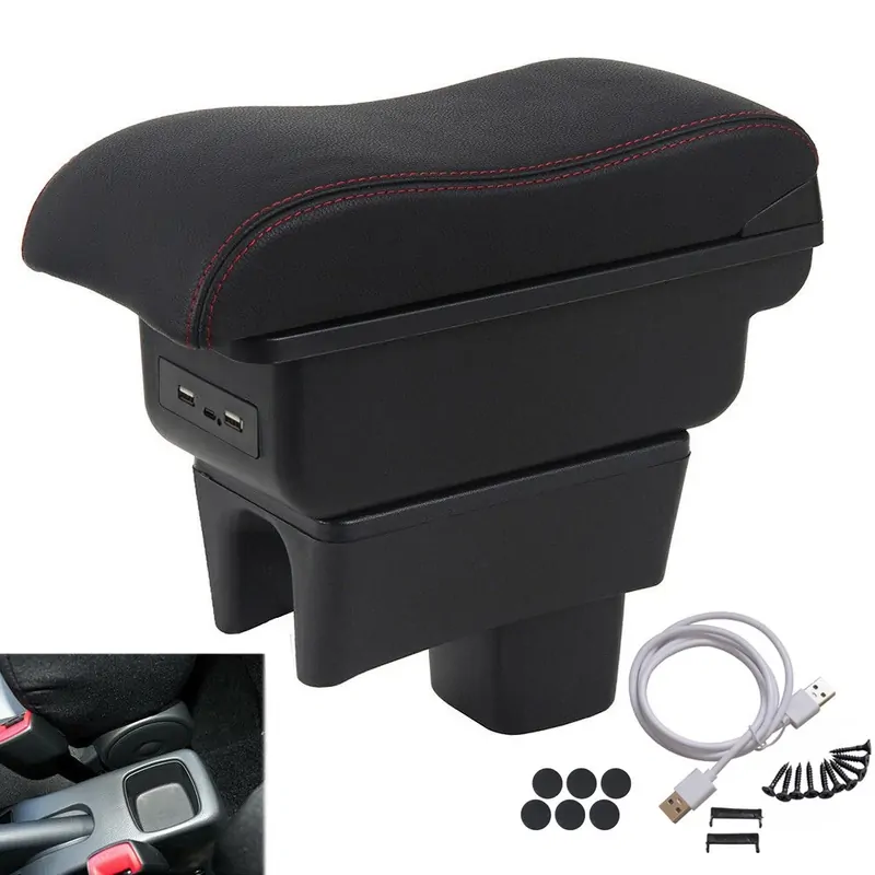 Dual Layer Armrest Box Fit For Suzuki Swift 2005-2021 Center Central Storage Console  image