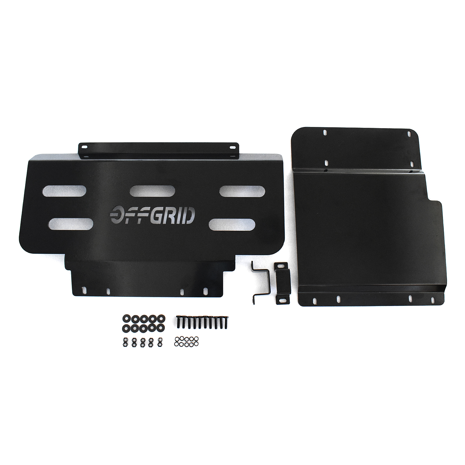 Fit For Nissan Navara NP300 Series1 & Series2 20152017 Bash Plate 2pcs D2 4MM Black