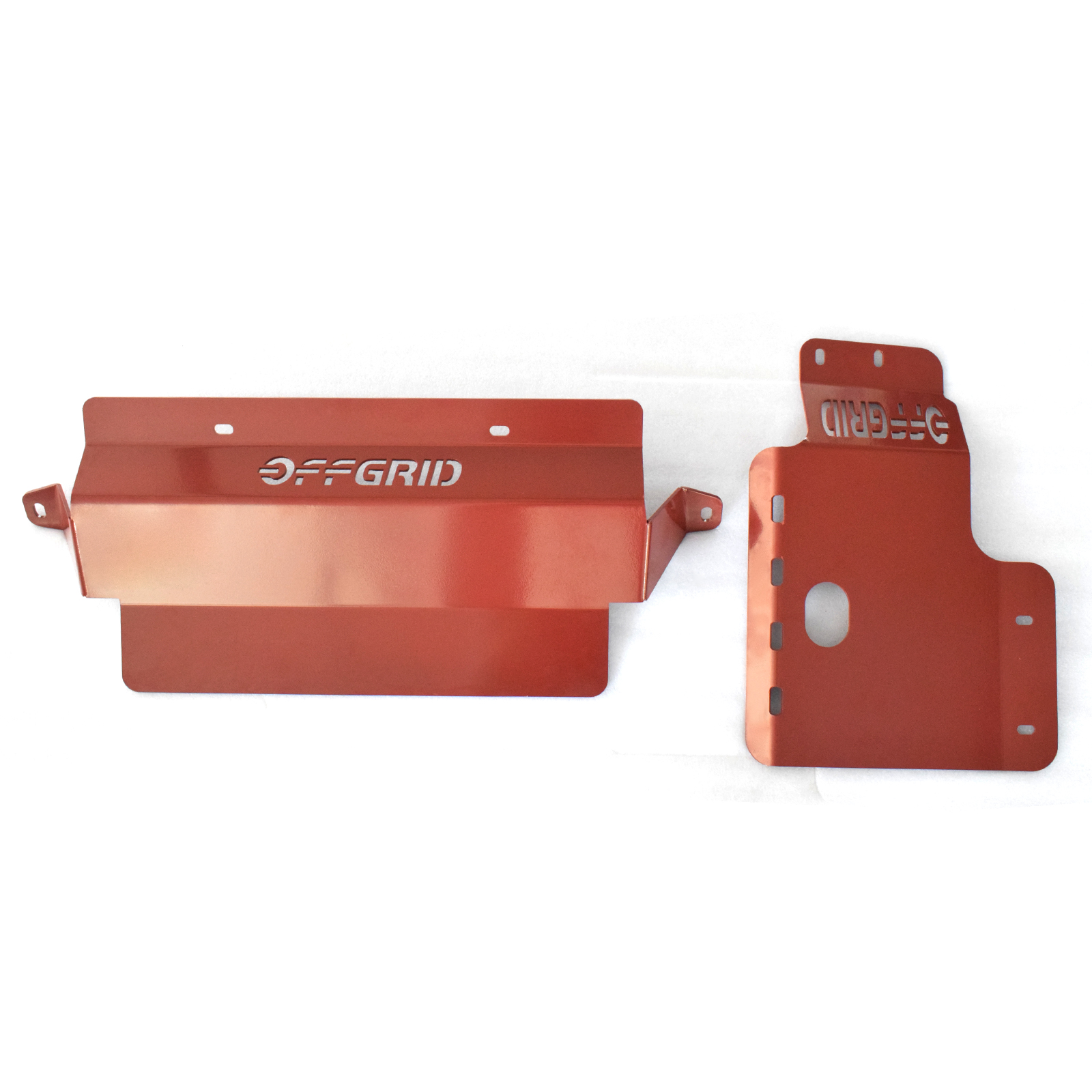 2pcs Bash Plate Fit For Toyota Landcruiser VDJ 76 78 79 V8 4mm Brown-RED Sump Guard image