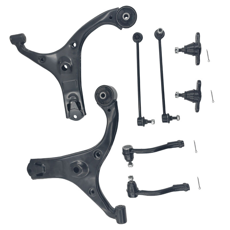 8Pcs Lower Ball Joint Control Arm Sway Bar Link Tie Rod End Kit Fit For Kia Rio JB Sedan & Hatch 08/2005-04/2011 image
