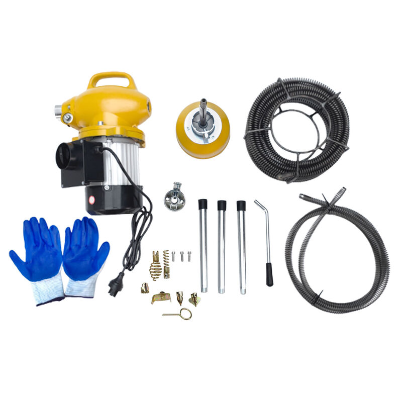 Drain Cleaner Machine Snake Electric 500W Plumbing Sewerage Pipe 20m Cable image