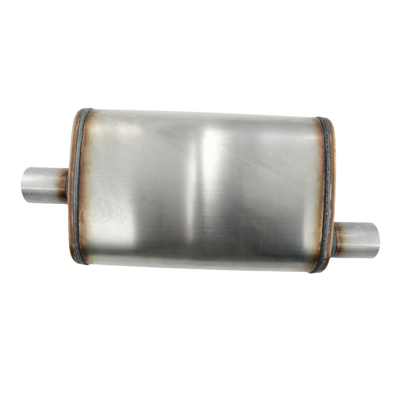 2" Inch 50mm Sports Exhaust Muffler Centre/ Offset 4" x 9" x 14" Stainless Steel image