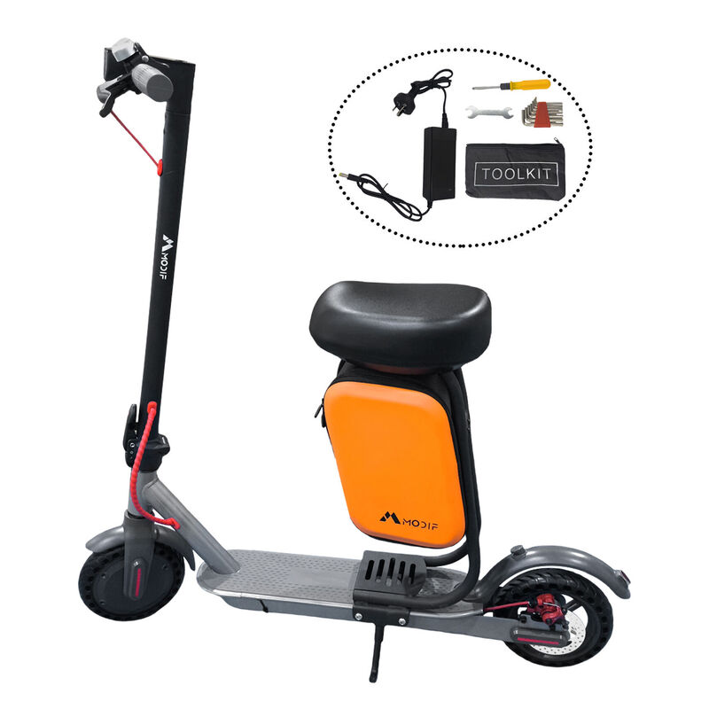 Electric Scooter Adult Foldable Travel E Bike With Seat Portable 900W 40KM/H 50KM Grey image