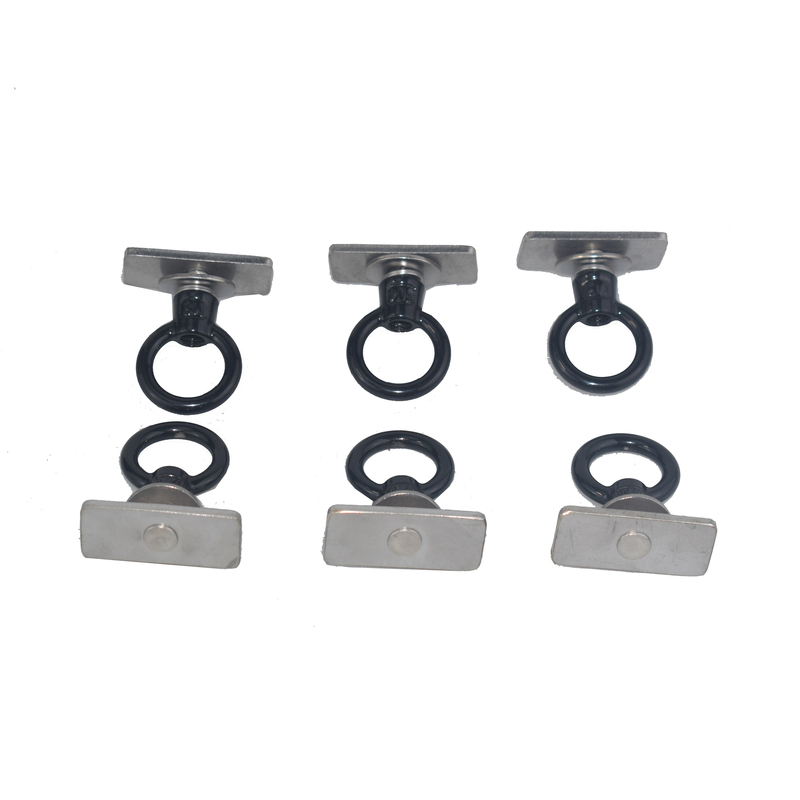 6 Pcs M8 Eye Bolt Tie Down Kit X 6off Fit For Rola Titan Tray Stainless Steel Black image