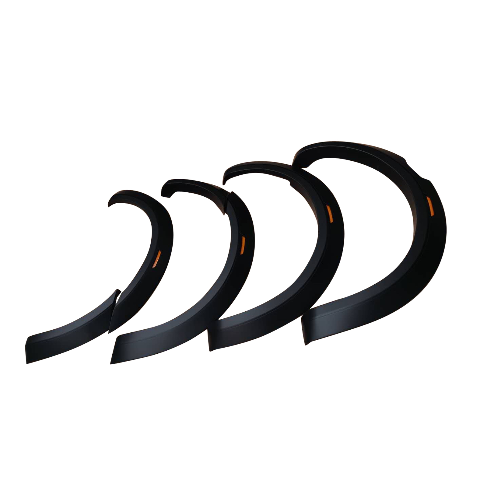 6pcs/set Wrinkle Wheel Arch Fender Flares Fit For Ford Ranger T7 2015-ON Matt Black image