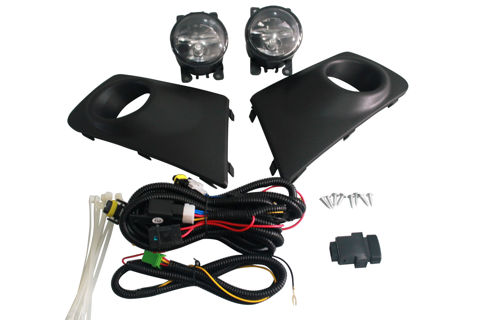 Bumper Chrome Fog Lights Lamps W/Bulb+Switch Kit for 2007-2009 Altima Sedan 4DR image