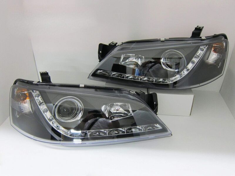 DRL LED Head Lights Fit For Ford Falcon BA BF Farimont FPV Sedan Ute 2002-2006 image