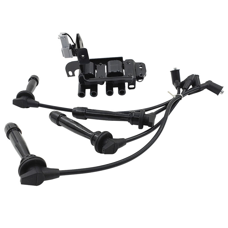 Ignition Coil Pack & Lead Kit Fit For Kia Cerato LD Rio JB For Hyundai Accent Getz TB L4 1.6L G4EC G4ED 2001-2011 image