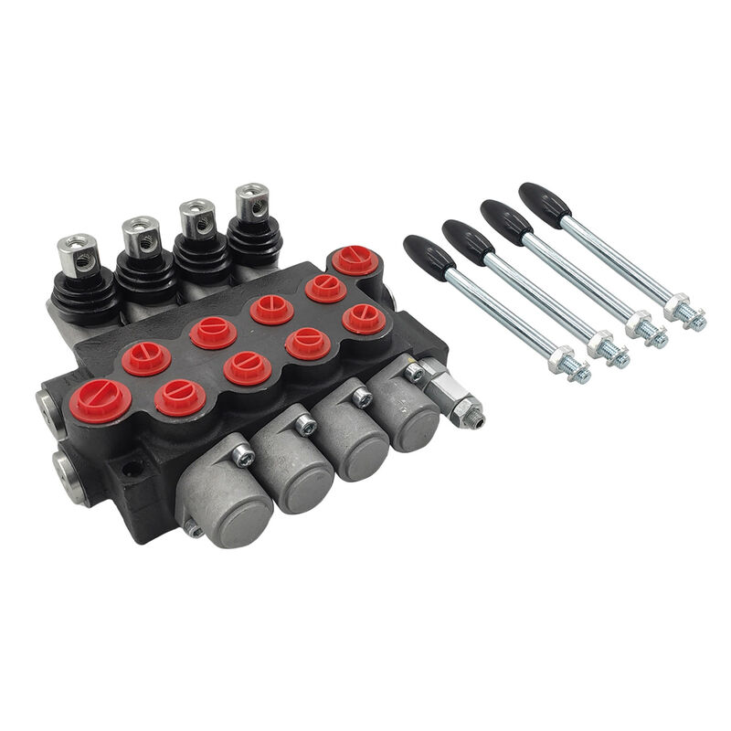 4 Spool P40 Hydraulic Directional Control Valve Fit For Tractor Loader Wood Chipper Excavator Forklift image