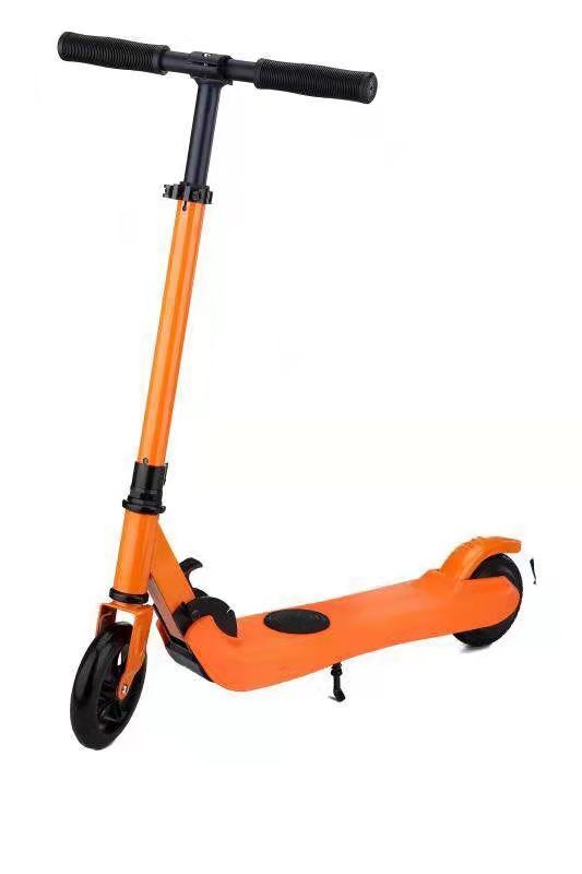 6" Kids Electric Scooter 150W 22V 2Ah Riding Motor Foldable Portable E-Scooter Orange image