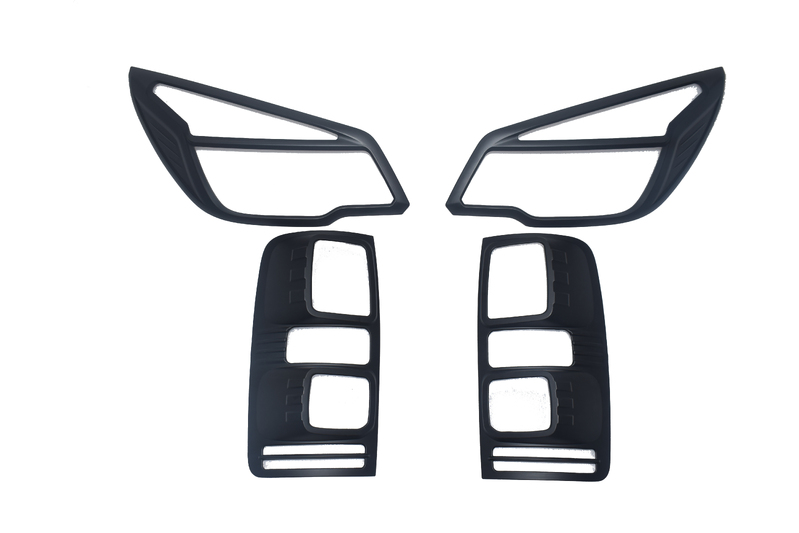 Fit Holden Colorado RG Series 2 2012-2015 Tail Rear Light Lamp Cover Matte Black Pair image