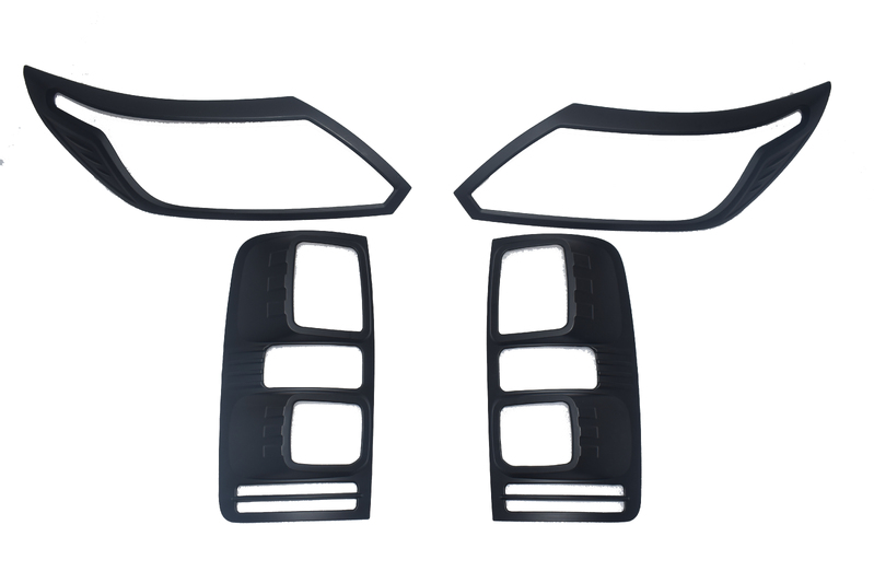 Fit Holden Colorado RG Series 2 2016-2019 Tail Rear Light Lamp Cover Matte Black Pair image