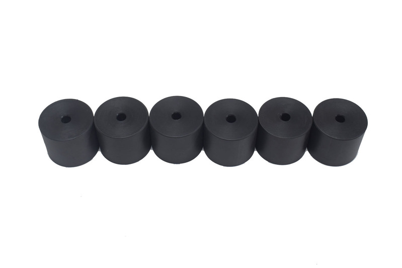 Universal 1'' Polyethylene Body Lift Blocks (70mm Dia x 25mm High x 10mm Holes) image