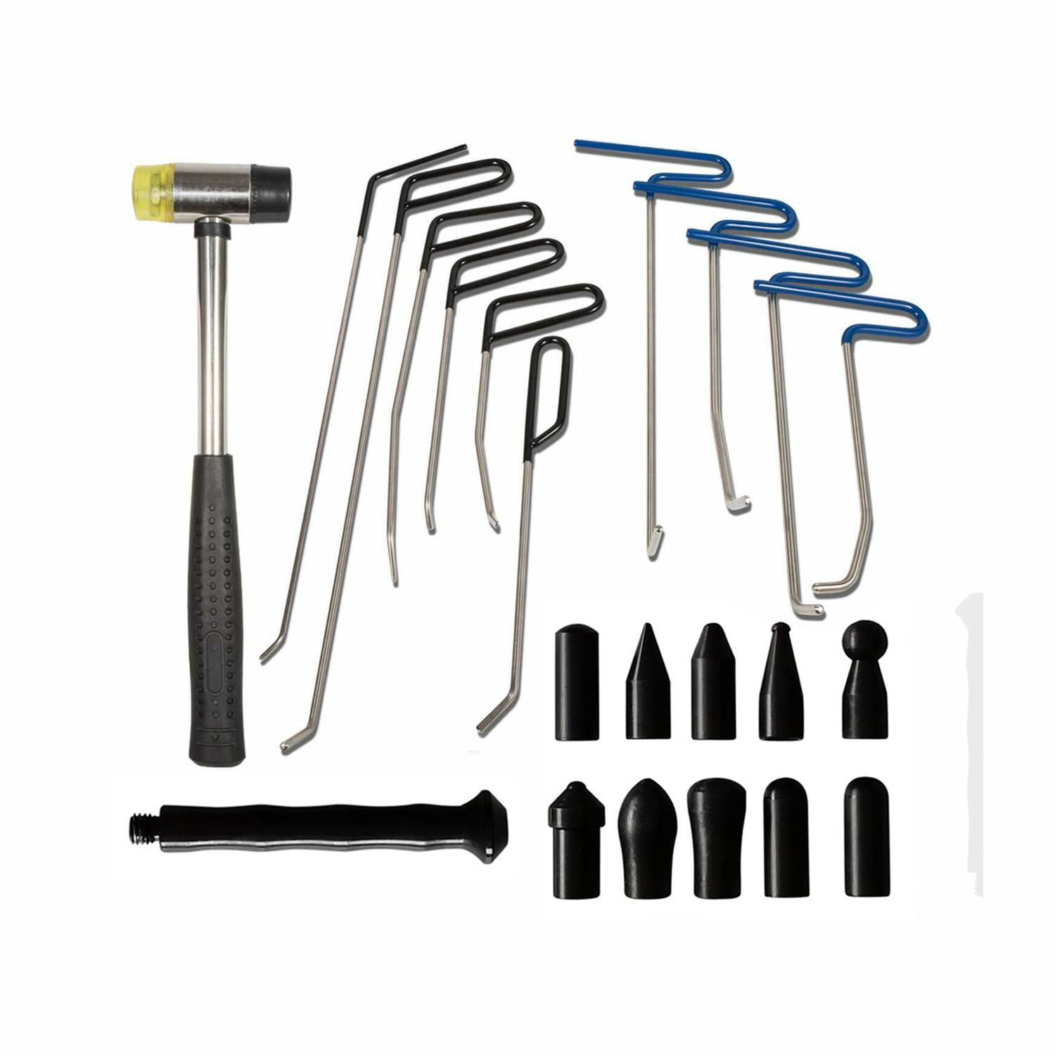 22PCS Auto PDR Tools Push Rods Spring Kit Paintless Dent Repair Hail Removal Tool image