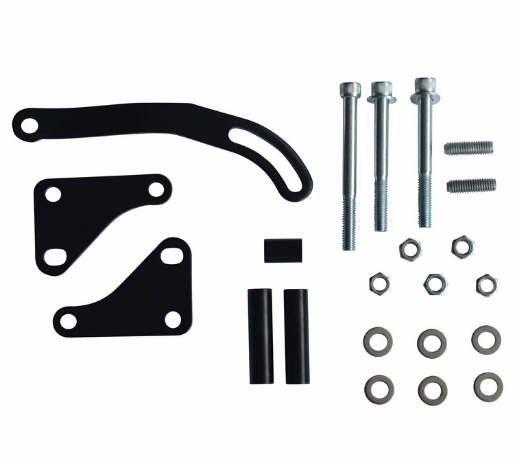 Black Power Steering Pump Mounting Bracket LWP SWP SB Fit For Chevy 327 350 image