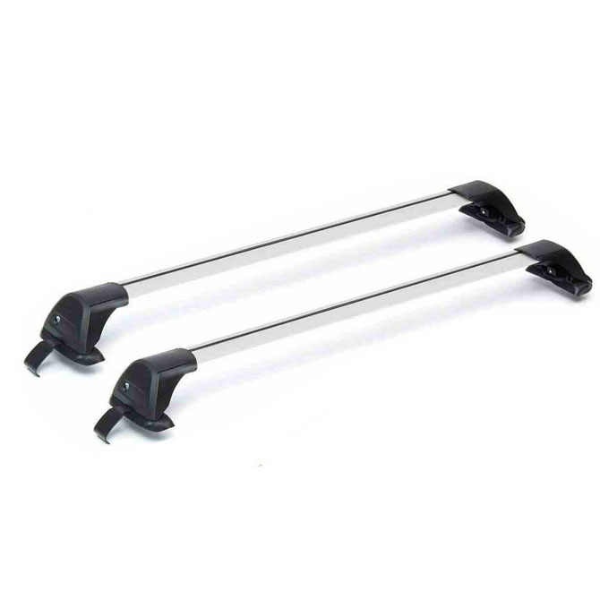 2x Silver NEW Aerodynamic Cross bar / Roof Rack Fit For Mitsubishi Triton 2006-2015 image