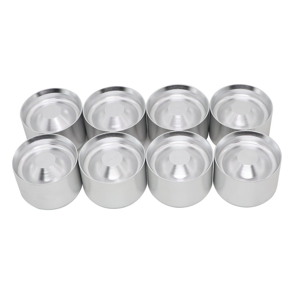 8 X Silver Aluminum Storage Cups Fit For NAPA 4003 / WIX 24003 OD 1.797" ID 1.620" image
