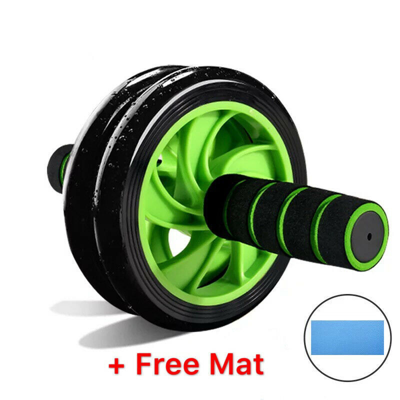 2 Wheels / Set Abdominal Waist Workout Exercise Gym Fitness Roller Random Color image