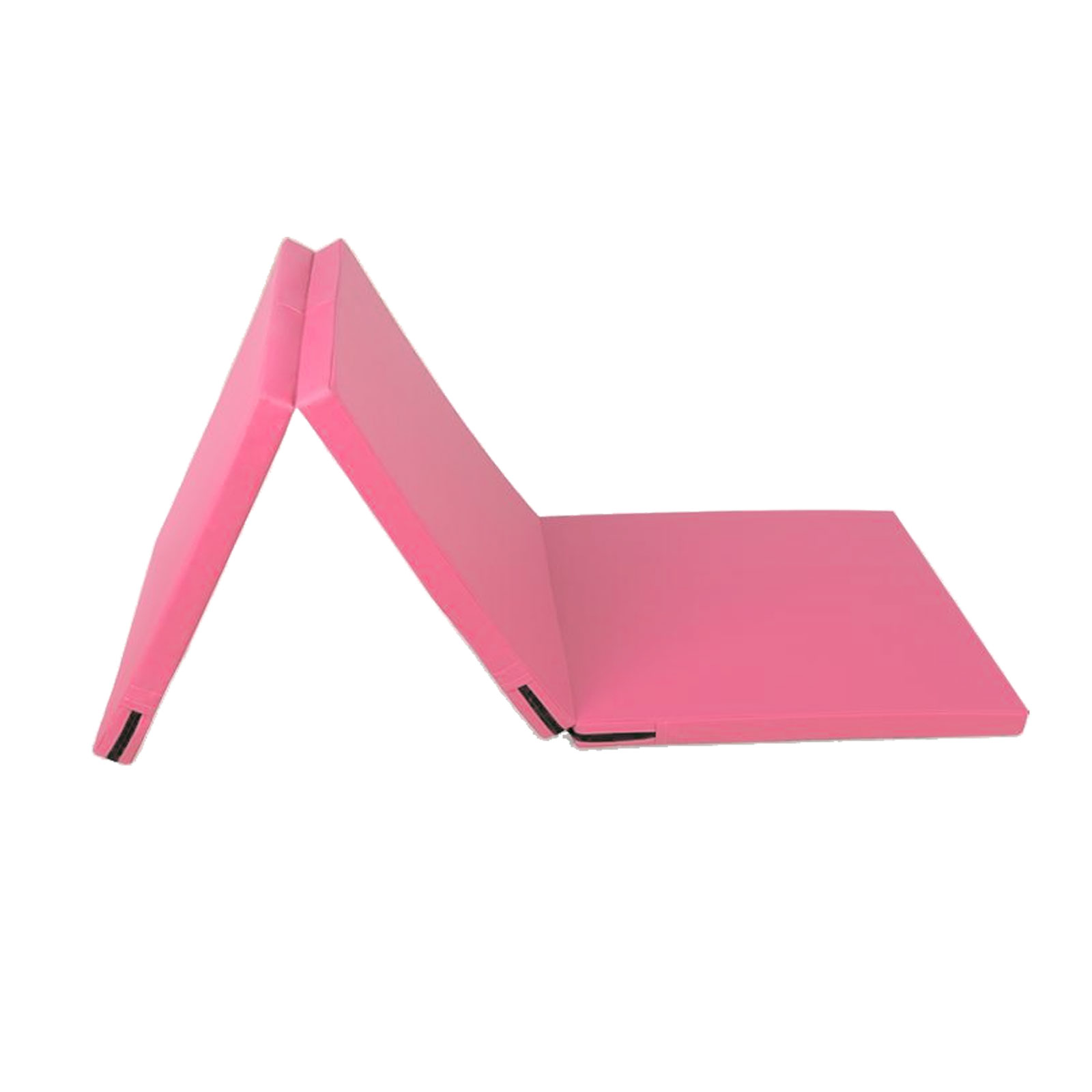 Pink Folding Exercise Mat Yoga Gym Mat Fitness Exercise Pilates Non Slip Sports image
