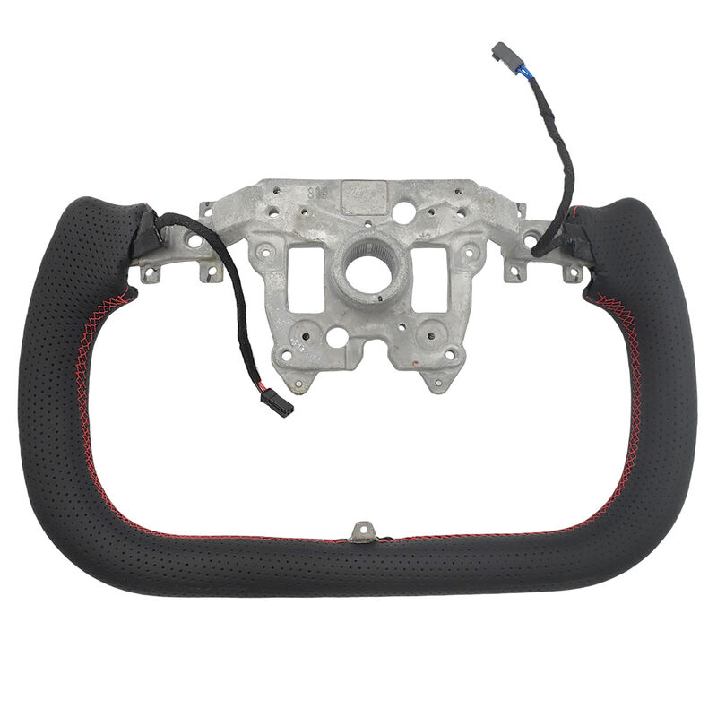 Carbon Fiber Yoke Steering Wheel Red Strip Fit For Tesla Model 3 Highland 2023-2025 image