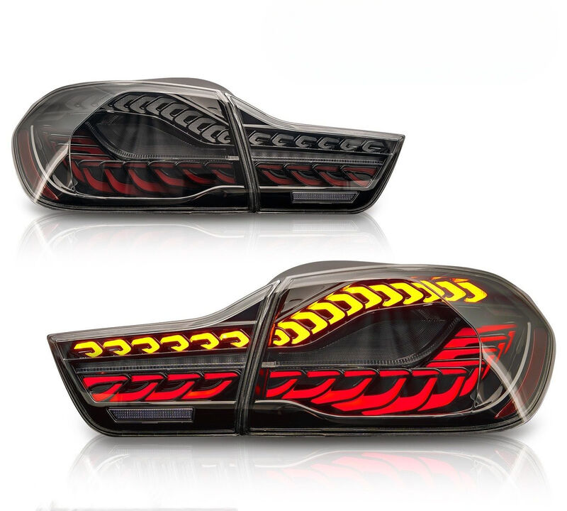 Black 3D OLED Sequential Tail Lights Fit For BMW F32 F33 F82 F83 M4 4 Series 2014-2020 image