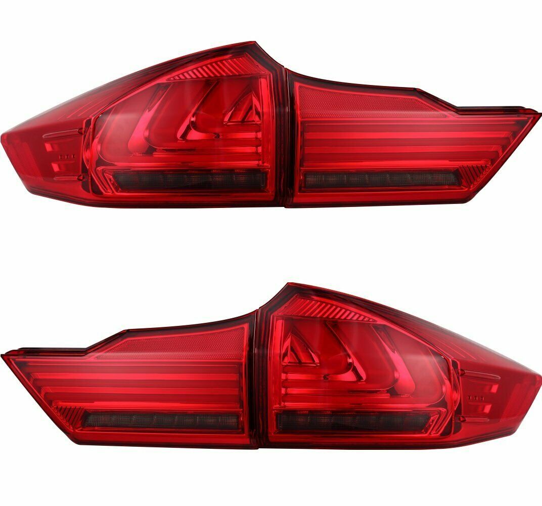 LED Red Strips Tail lights Flow light Fit For Honda City GM6 BALLADE 2014-2017 image