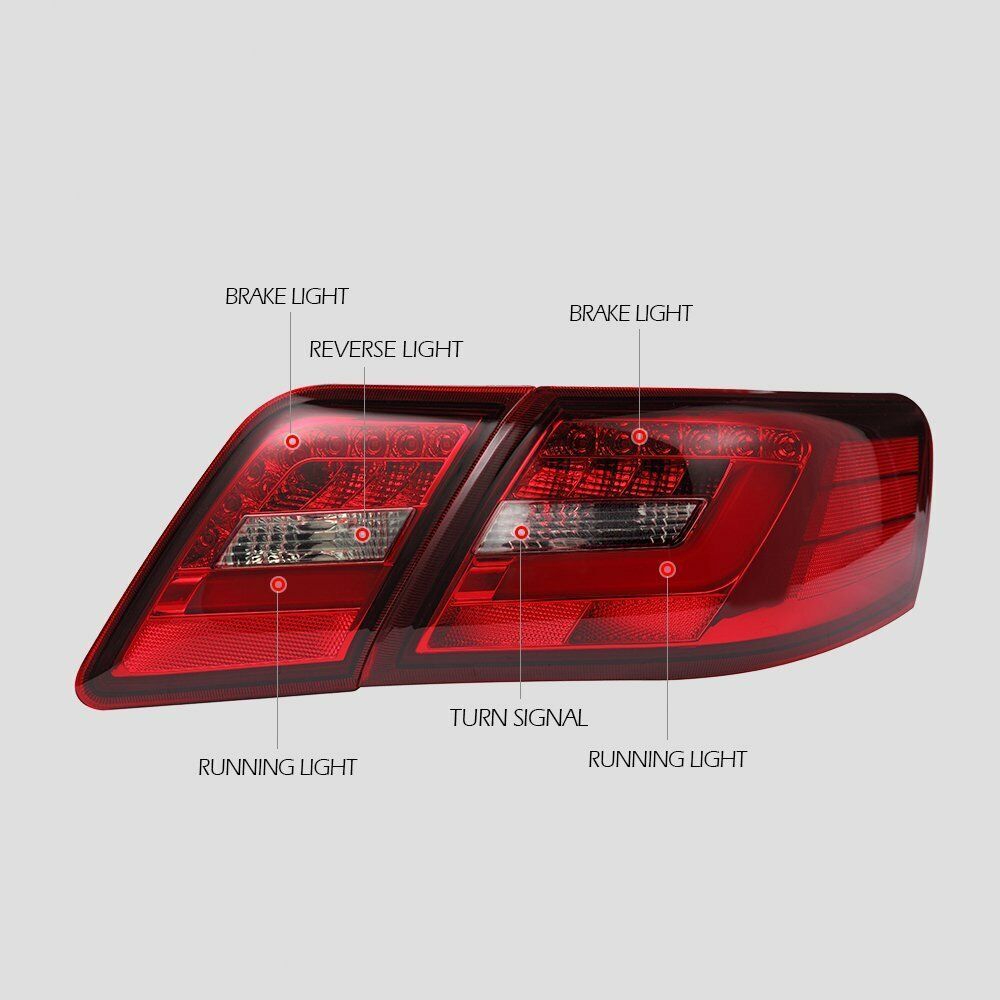 Fit For Toyota Camry ACV40 Sedan 2007-2009 Rear Lamps Red Clear LED Tail Lights image