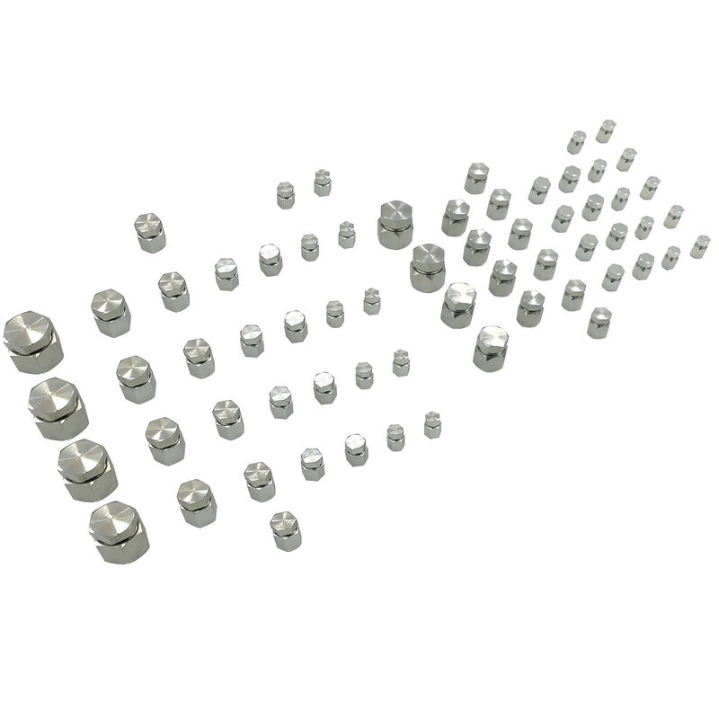 128 Pcs 37°JIC and ORFS Hydraulic Cap And Plug Kit Hose Tube And Pipe Fitting Set image