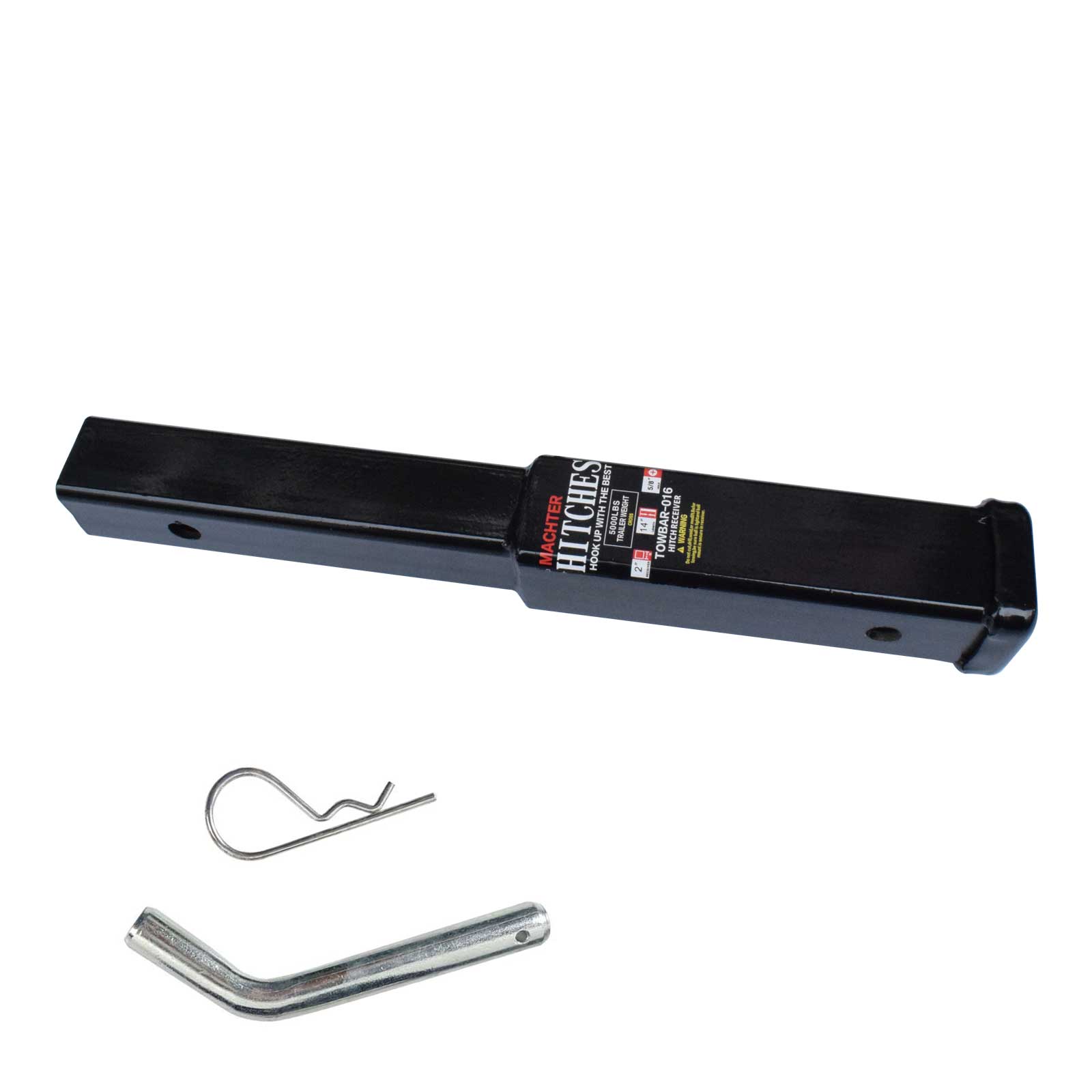 Towbar 18" Inch Hitch Extender Extension Adapter Trailer Car Bike Rack Roadsafe image