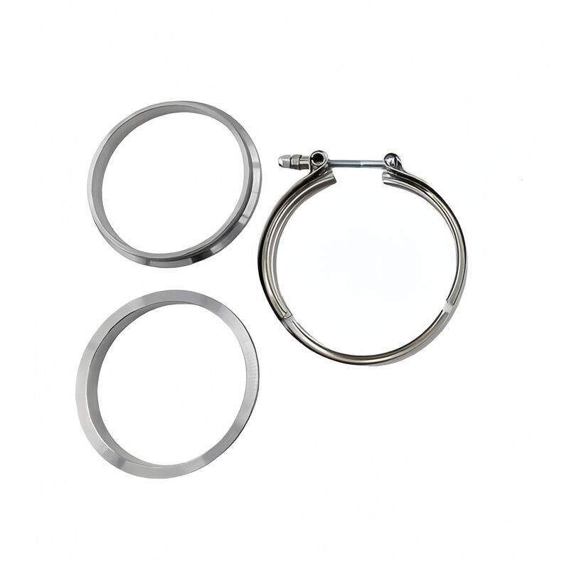 1 Pcs 4" Inch 102mm V-Band Clamps 304 Stainless Steel Flange Exhaust Pipe Tailpipe image