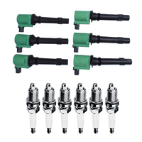 Ignition Coil & Spark Plug Fit For Ford Falcon BA BF Green  LTD Territory SX SY XR6 Petrol Only