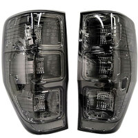 Pair Tail Lights Fit For Ford Ranger 2011-2018 PX MK2 Smoked Black