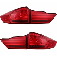LED Red Strips Tail lights Flow light Fit For Honda City GM6 BALLADE 2014-2017