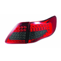 Pair LED Tail Lamps Red Smoked Fit For Toyota Corolla ZRE152 2007-2010 Rear Lights