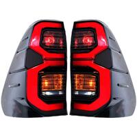 Tail Light Rear Lamp Black LED Fit For Toyota Hilux SR5 M70 M80 Ute 2015-2021
